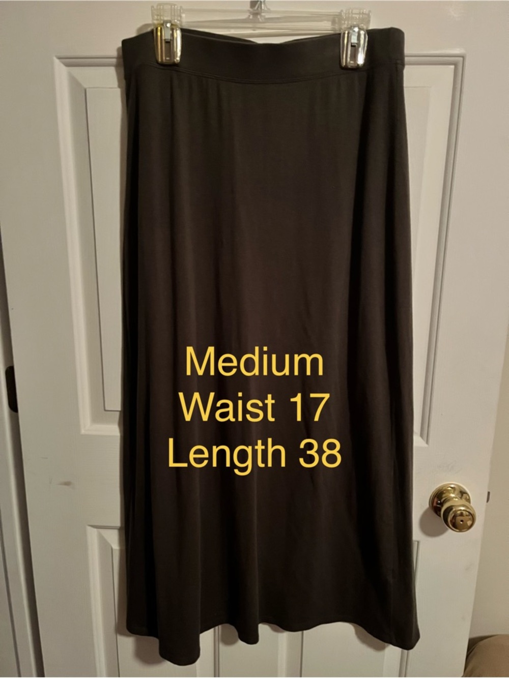 Classic Olive Green A-Line Maxi Skirt - Women